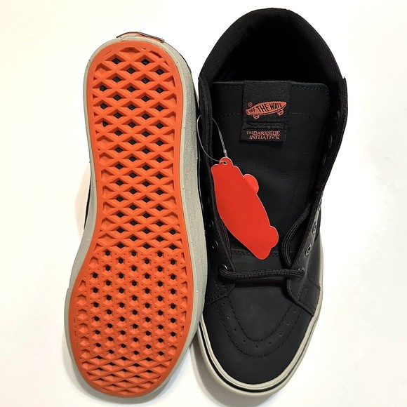 Vans Vault x The Darkside Initiative ComfyCush Sk8-Hi Black Orange Mens Size 8 - Picture 6 of 7